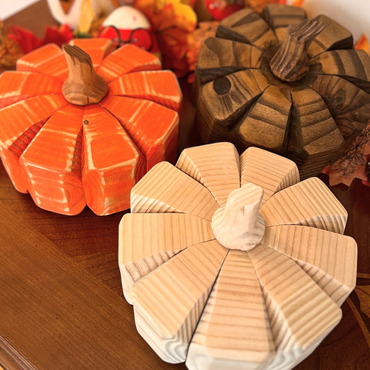 Rustic Wooden Pumpkin