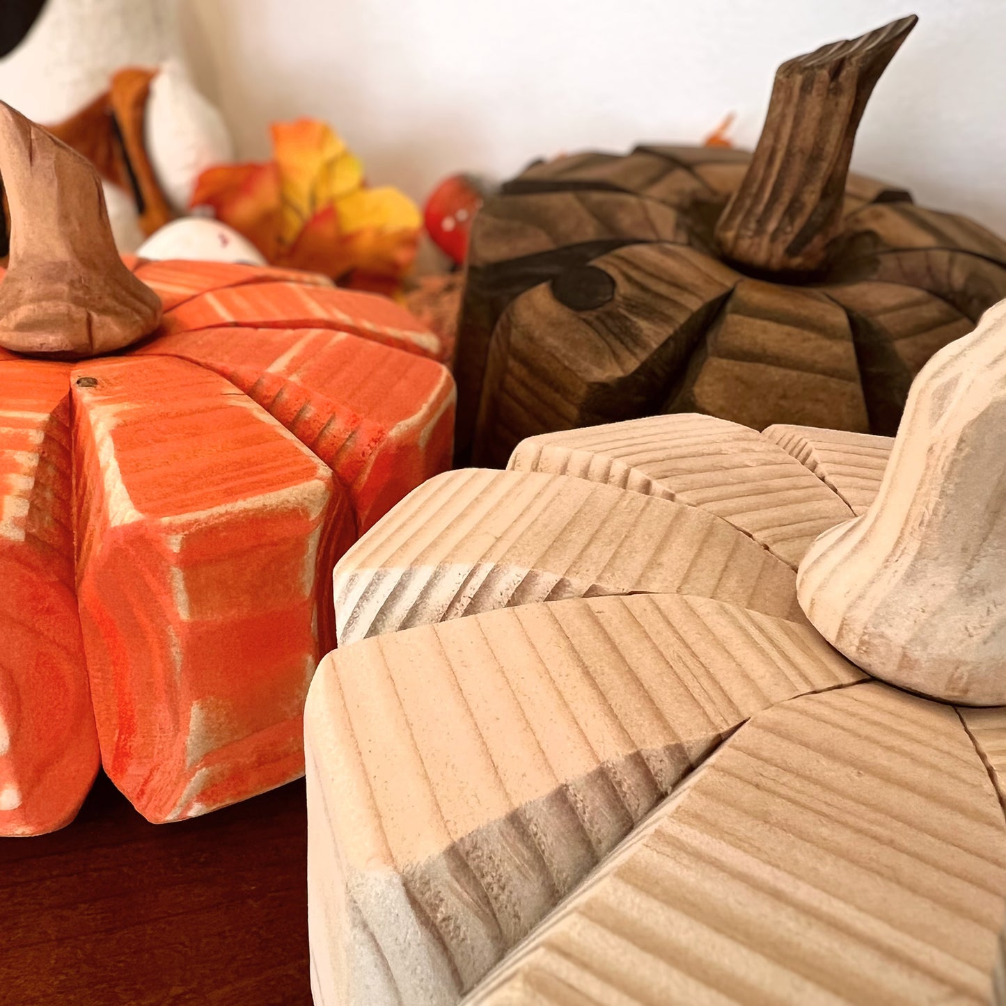 Rustic Wooden Pumpkin