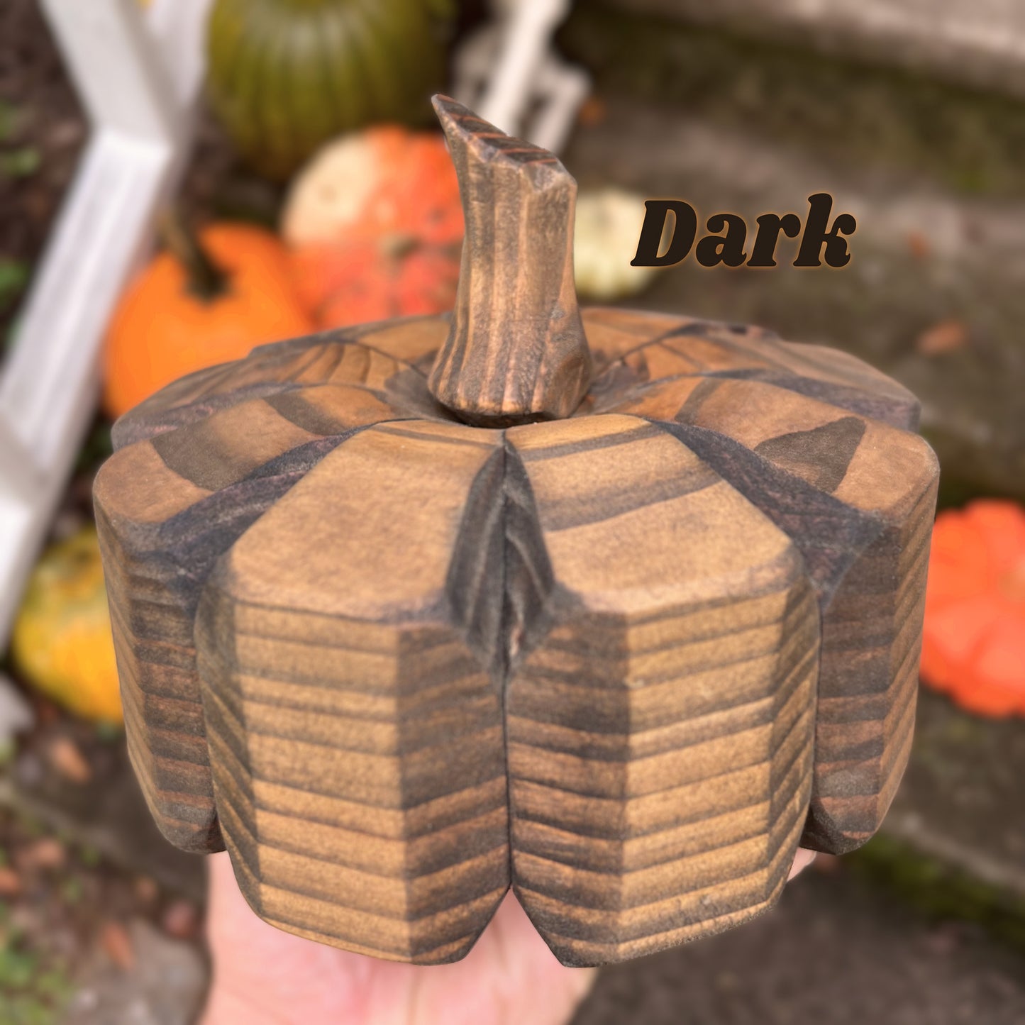 Rustic Wooden Pumpkin