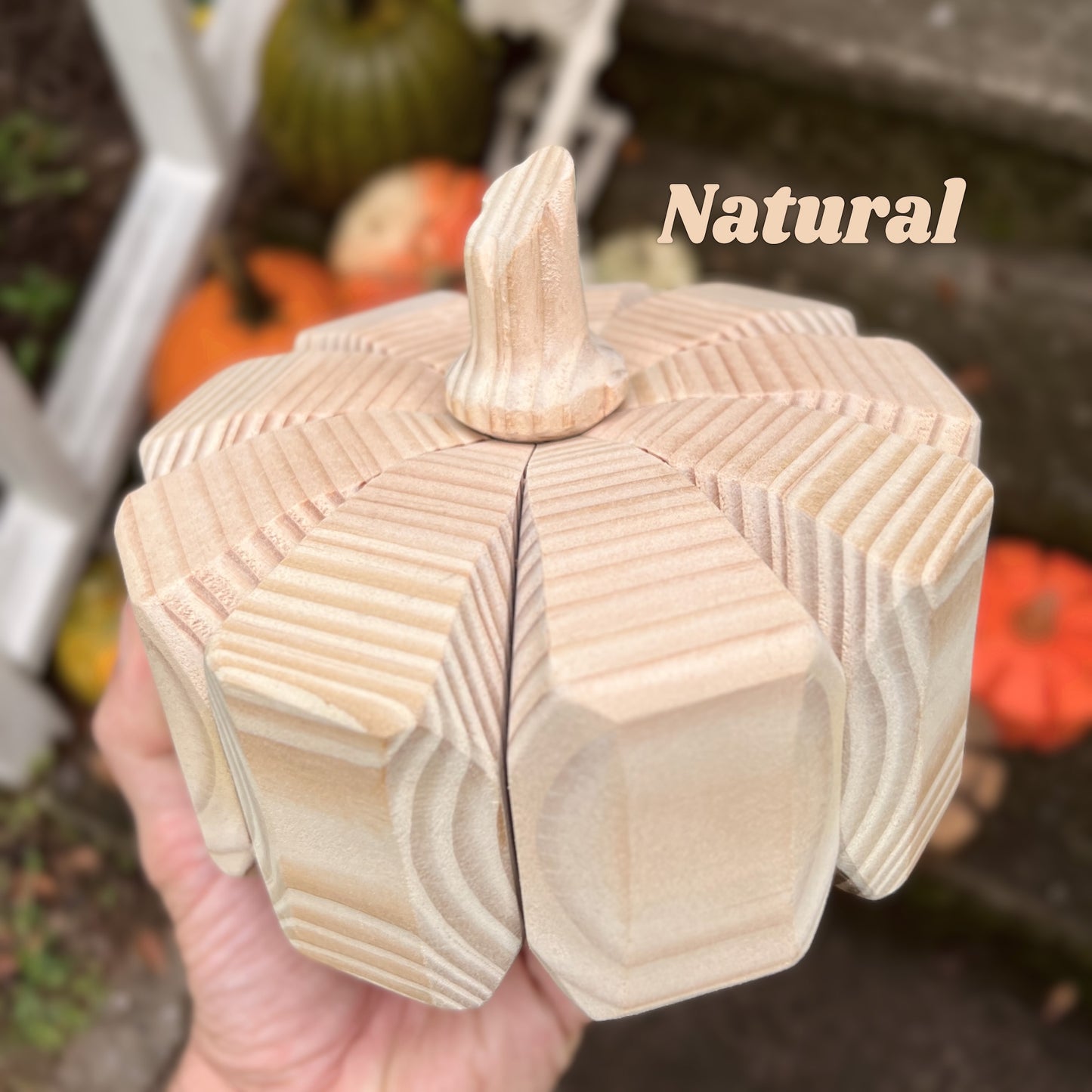 Rustic Wooden Pumpkin