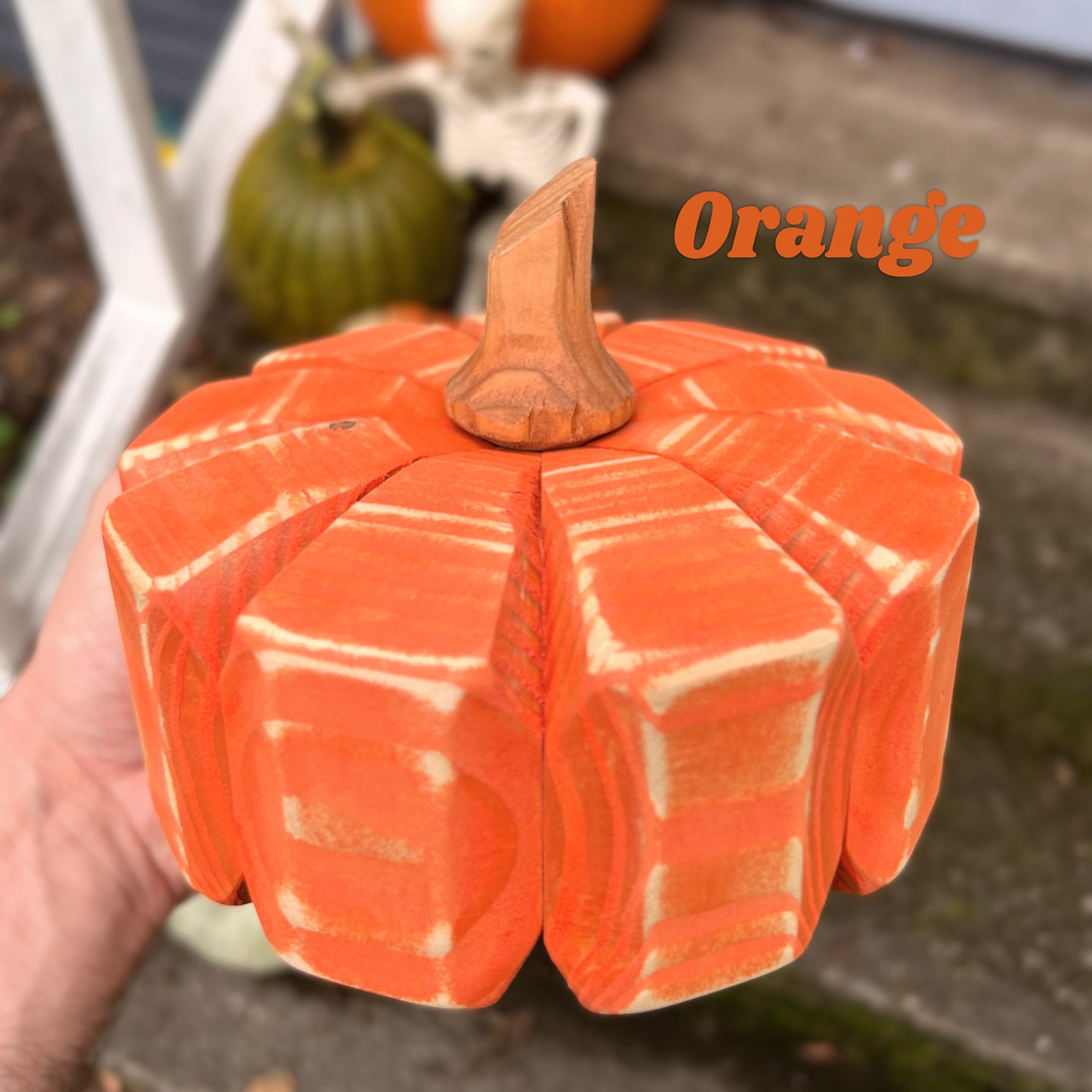 Rustic Wooden Pumpkin