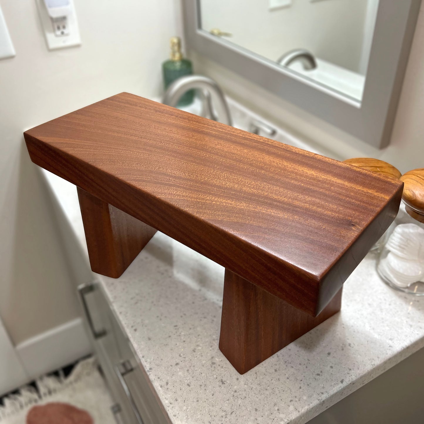 Handcrafted Mahogany Stool