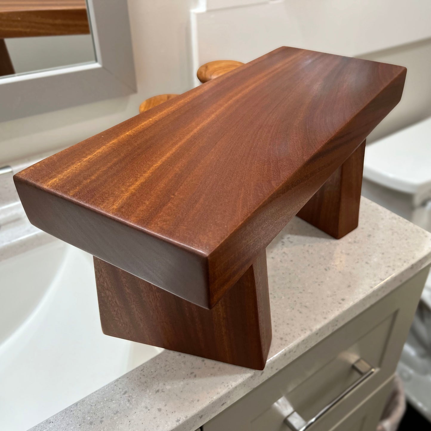 Handcrafted Mahogany Stool