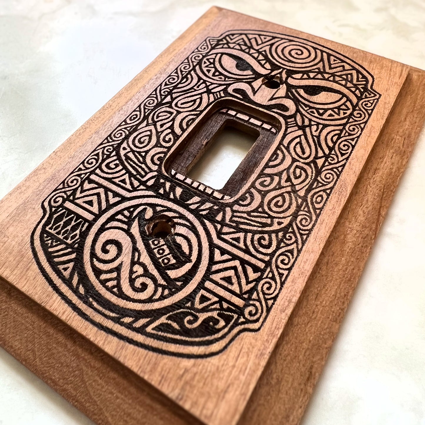 Tiki Light Switch Plate