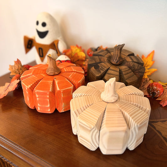 Rustic Wooden Pumpkin