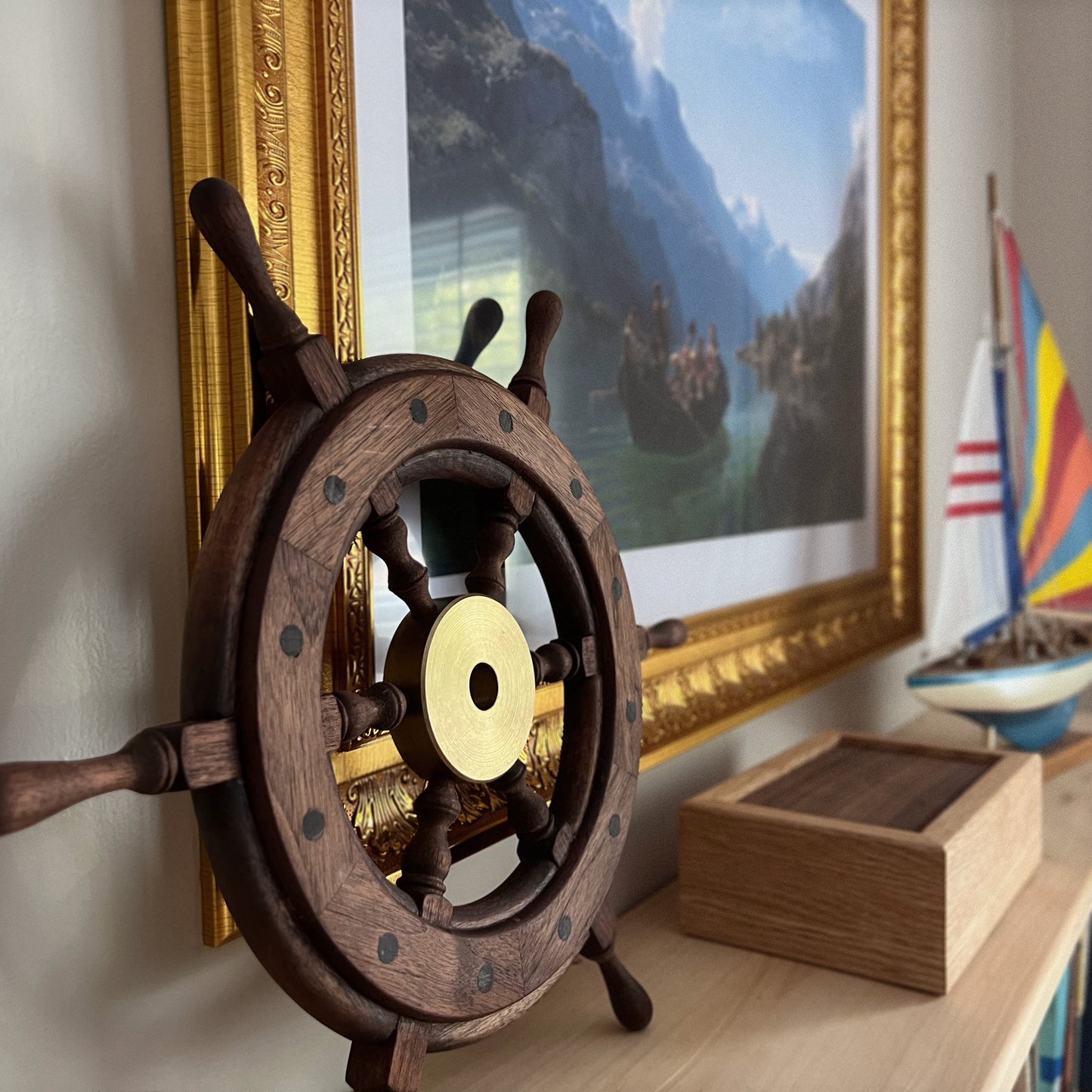 Ship Wheel - Reclaimed Walnut