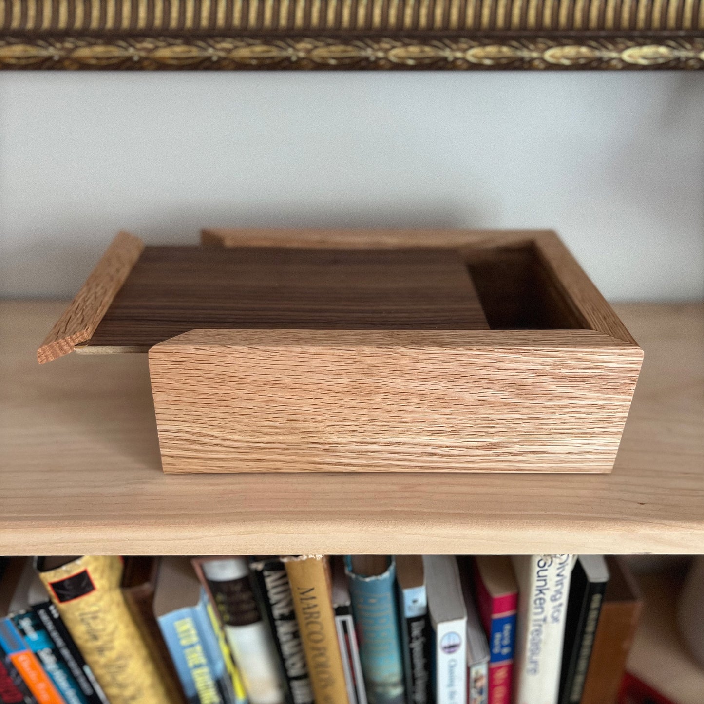 Wooden Box With Sliding Lid