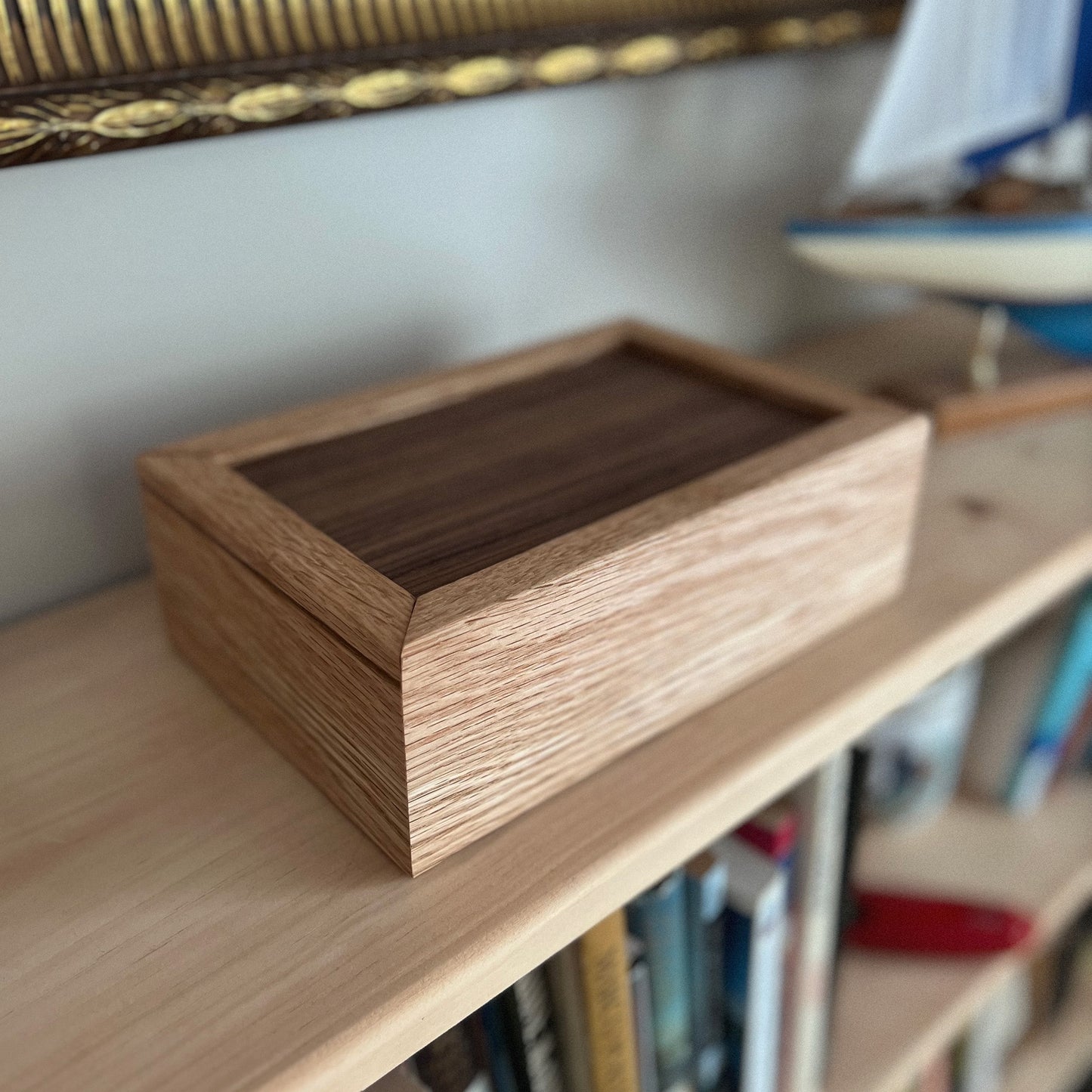 Wooden Box With Sliding Lid