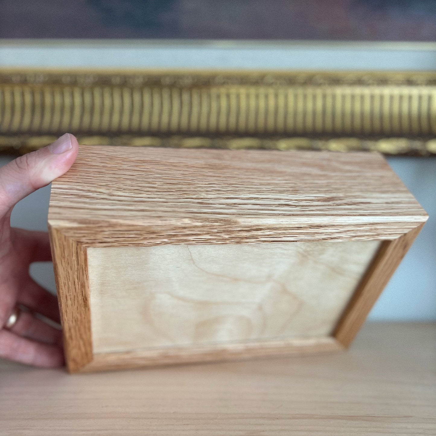 Wooden Box With Sliding Lid