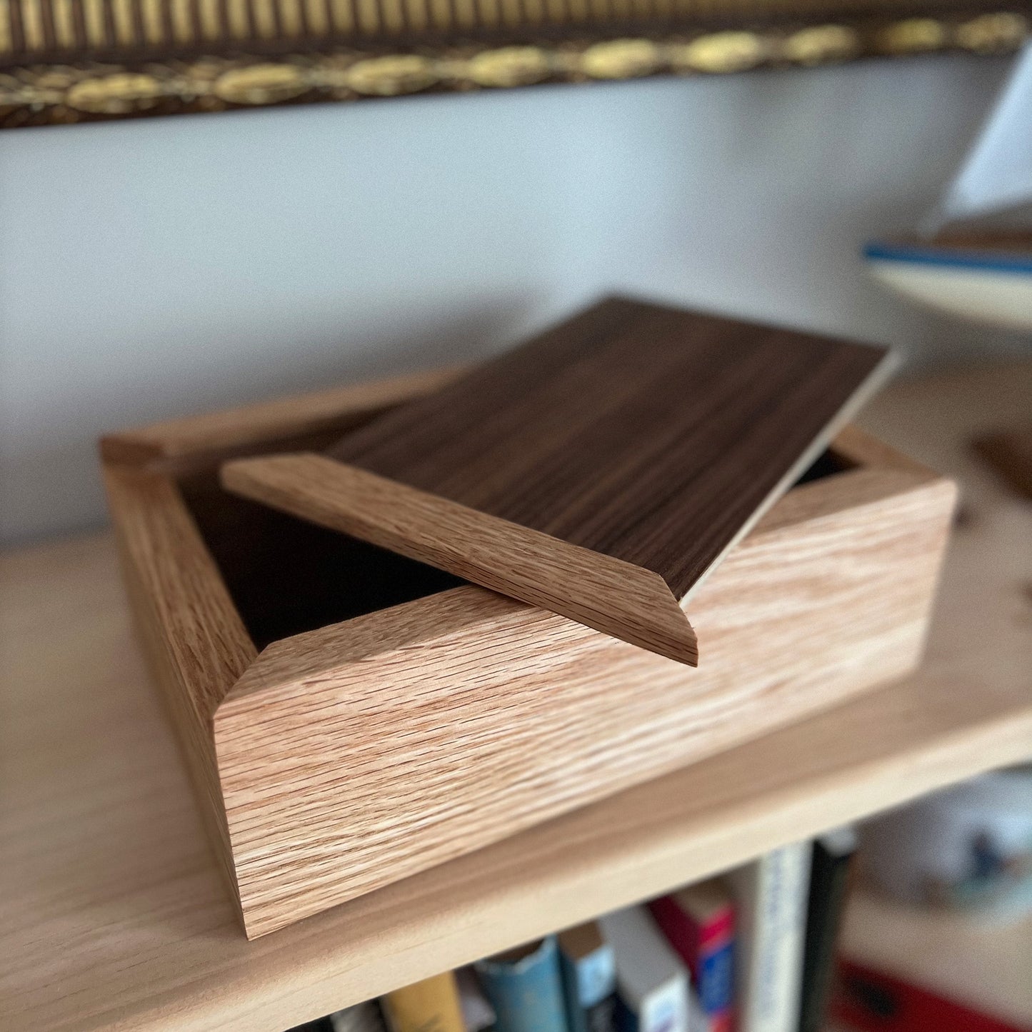 Wooden Box With Sliding Lid