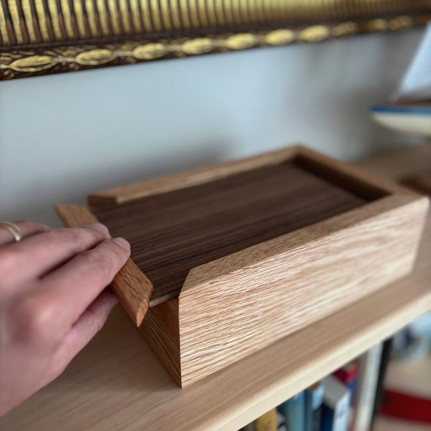 Wooden Box With Sliding Lid